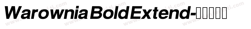 Warownia Bold Extend字体转换